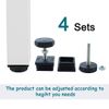 Sourcingmap Leveling Feet 40 x 40mm Square Insert Adjustable Leveler for Table 4 Sets