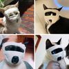 Niuhong Cat Muzzle, Breathable Fabric, Adjustable, Prevent Biting, Clear, Soft, M Size