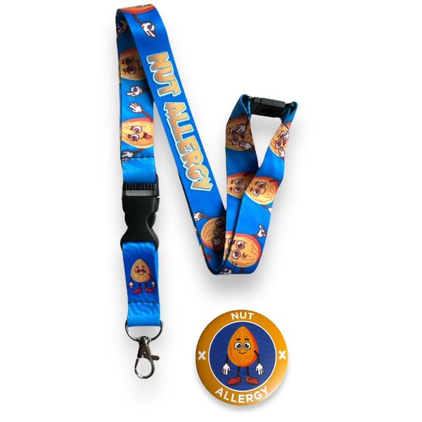 Nut Allergy Lanyard with Matching Badge