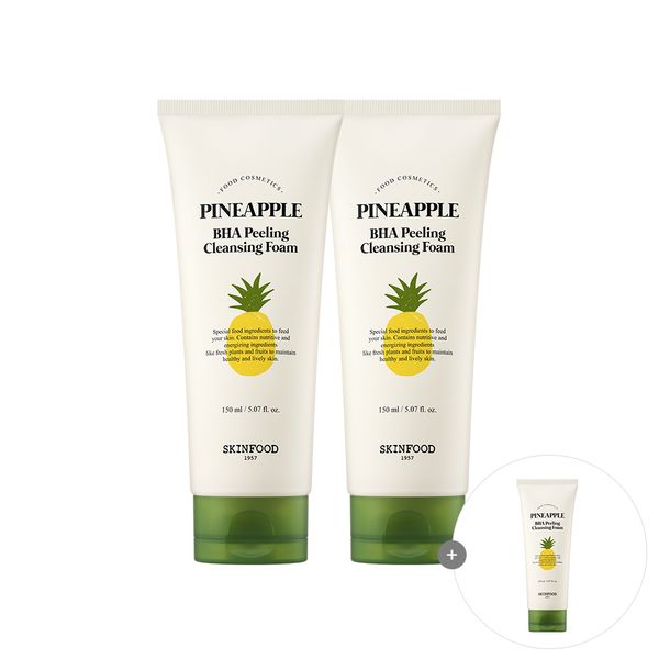 [Skin Food][1 Free] Pineapple Baja Peeling Cleansing Foam 150mlX2