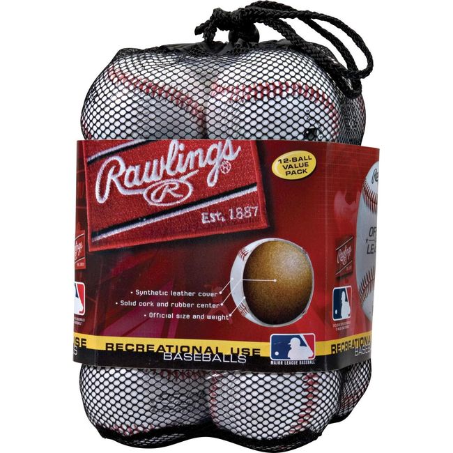 Rawlings Official League Recreational Use Fastpitch Softballs, 10 inch, 4 Count, Size: Pack of 4