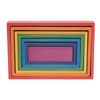 TickiT - 73414 Wooden Rainbow Architect Rectangles - Nesting Puzzle - Stacking Blocks for Ages 12M+