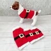 Knitting Pattern for Santa Dog Coat Sweater, Aran Yarn, 4 Sizes, KP706