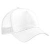 Beechfield Snapback Trucker Cap (One Size) White/White One size.