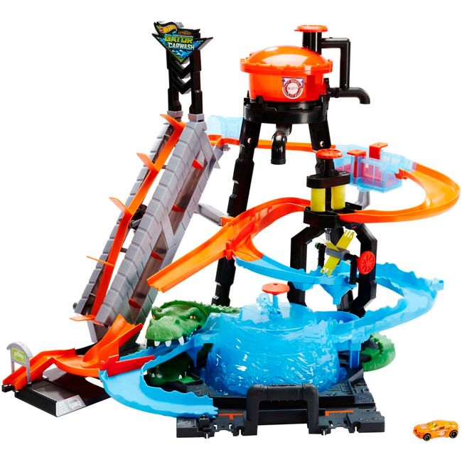 Hot Wheels City Car Wash and Giant Gator