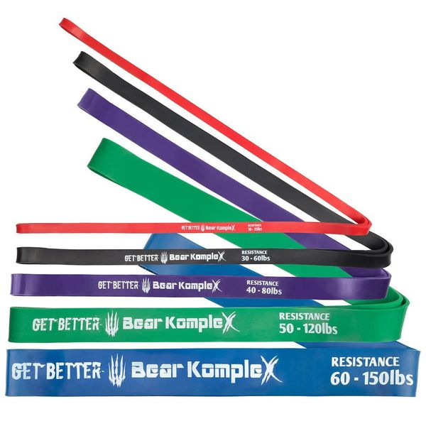 Bear KompleX Workout Looped Resistance Bands, Best for Pullups or Stretch Assist, Durable for Home, Gym, Physical Therapy, Crossfit, Mobility, and Strength Training, Buy a Single Band or Variety Set