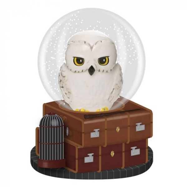 Famous Pet Harry Potter Polyresin Hedwig Snowy Owl With Magical Snow Globe 65mm