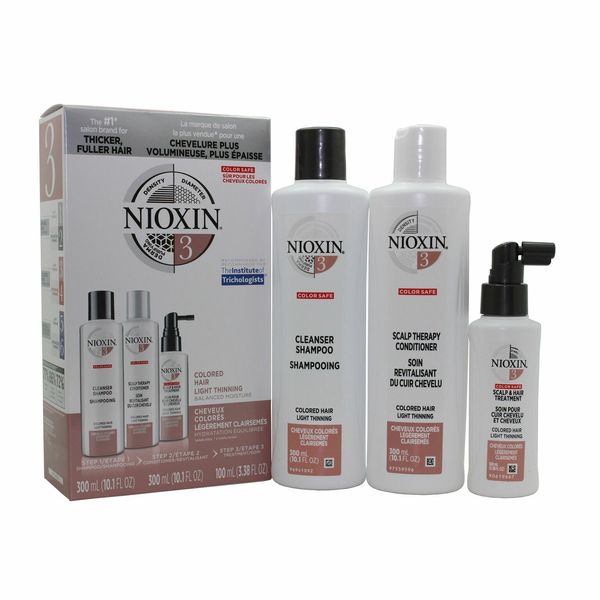 Nioxin System 3 Starter Kit-Cleanser & Therapy 10Oz & Treatment 3.3Oz 3PC Set