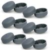 Bundle: 6 Pairs Deluxe TuffCaps Walker Glide Covers for Use with Rubber Tips (Sold Separately) (Gray)