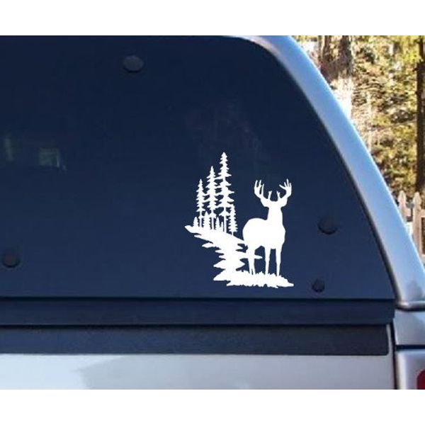 Deer Woods Hunter Hunt - Vinyl Decal Outdoor Weatherproof - Select Size