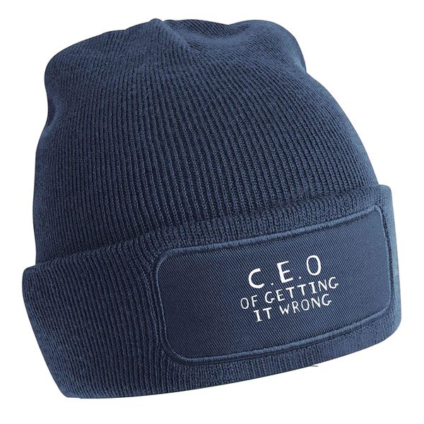 Flox Creative Navy Beanie C.E.O of Getting it Wrong