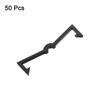 Sourcing Map 50pcs Pegboard Hook Locks, 2" Length Plastic Peg Hanger Fixer, Pegboard Display Hook Organizer, Black