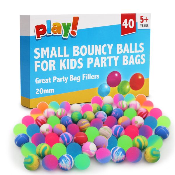 40pk Small Bouncy Balls for Kids Party Bags | Bouncy Balls for Kids, Small Balls for Kids, Bouncing ball, Party Favor Bouncy Balls, Bulk Bouncy Balls for Parties, Small Bouncy Ball Pack