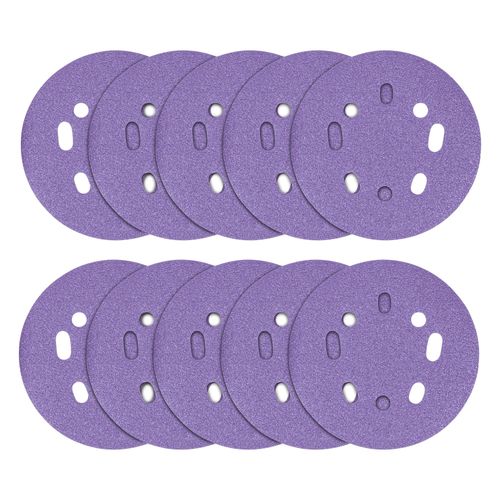 Trend Aluminium Oxide 125mm Random Orbit 120 Grit Sanding Discs, AB/125/120A, Pack of 10