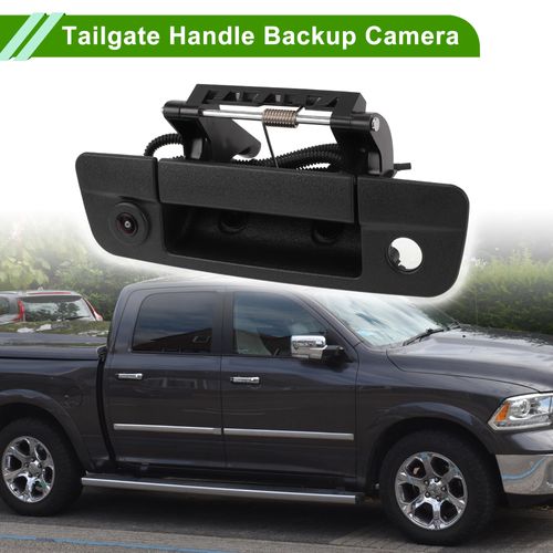 HOPESPANNER No.68197873AA Tailgate Handle Backup Camera for Dodge for Ram 1500 2500 3500 2013-2018 Rear View Reversing Park Assist Camera 1 Set
