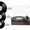 Vinyl Record Player Bluetooth Belt-Driven 3-Speed Turntable Built-in Speakers