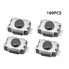 Liyafy 2 Pin SMT SMD Micro Switch 3x4x2mm Self Reset Push Button Momentary Tactile Tact Push Button Switch 100PCS