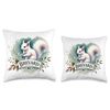 Brevard NC White Squirrel Throw Pillow