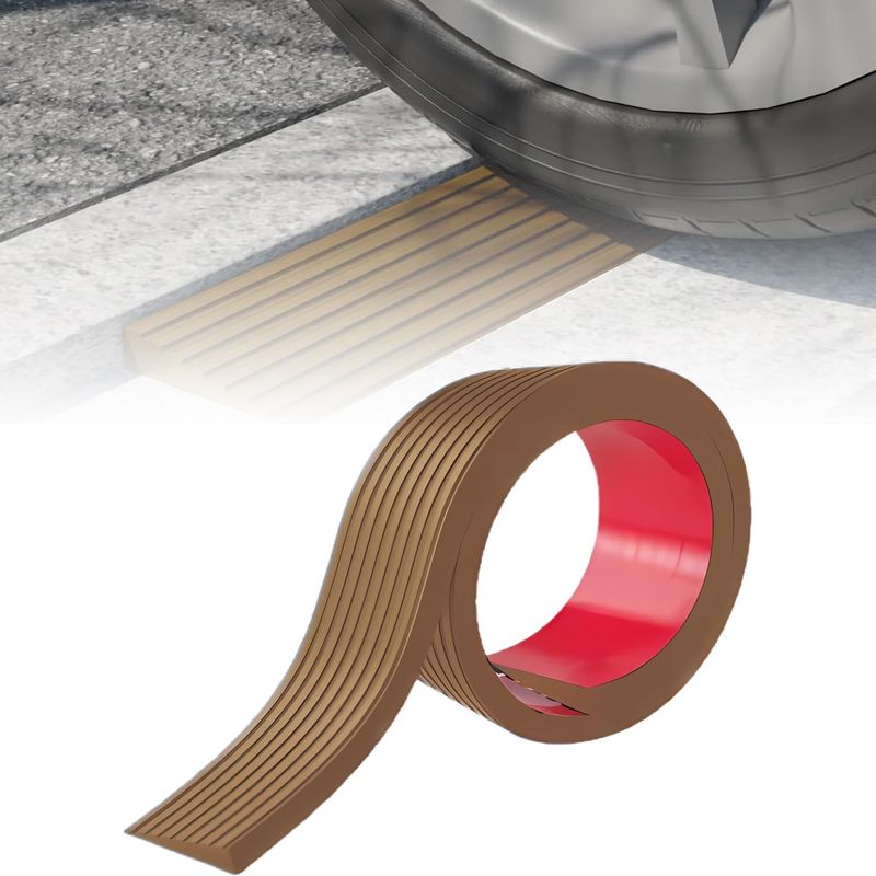 Threshold Ramps, 100x5x1cm Self-Adhesive Rubber Threshold Ramp, Door ...