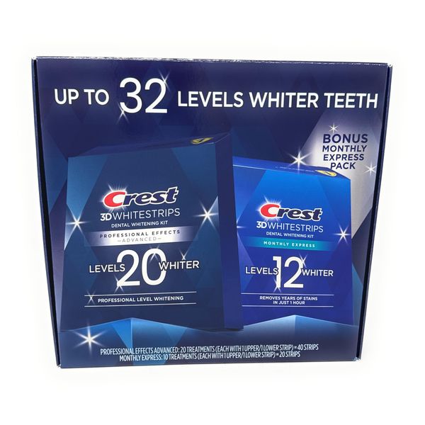 Crest 3D Whitestrips, 40 + 20 Strips