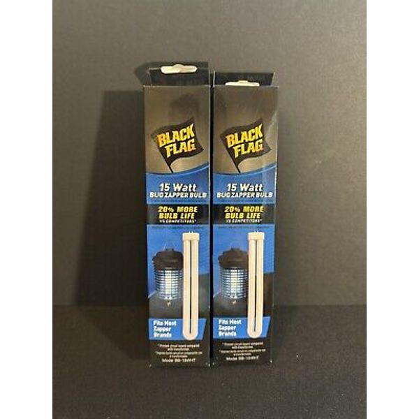 Lot of Two: Black Flag 15W Bug Zapper Replacement Light Bulb