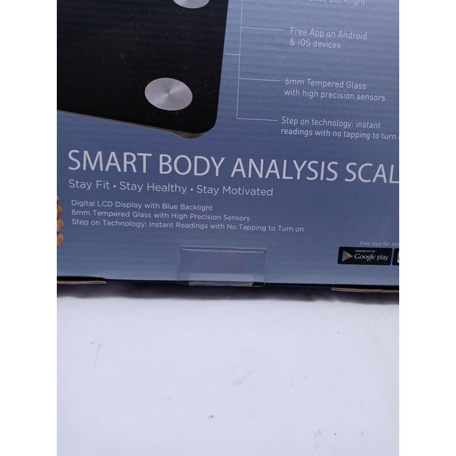 Bluetooth Wayland Square Body Fat/Weight Scales Smart Tec LCD Digital Scale  NEW