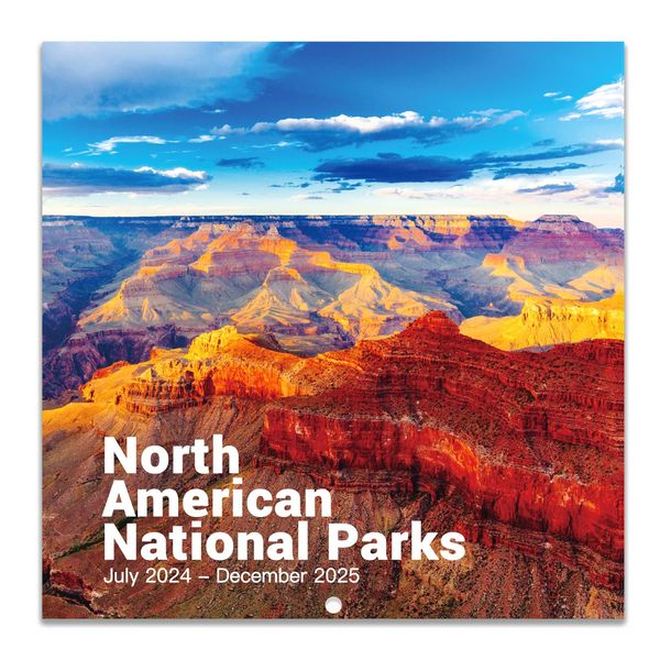 2024-2025 Wall Calendar - National Parks Wall Calendar 2024-2025, July 2024 - December 2025, 12" x 24" (Open), Hanging Hook, Blocks and Holidays - Beautiful National Parks