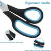 Durable 8-Inch Stainless Steel Scissors with Titanium Coating - Blue/Black