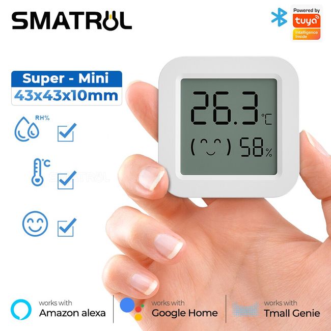 Newest Tuya Bluetooth Temperature Humidity Sensor LCD Thermometer Mini  Smart Electric Hygrometer APP Remote Control Home