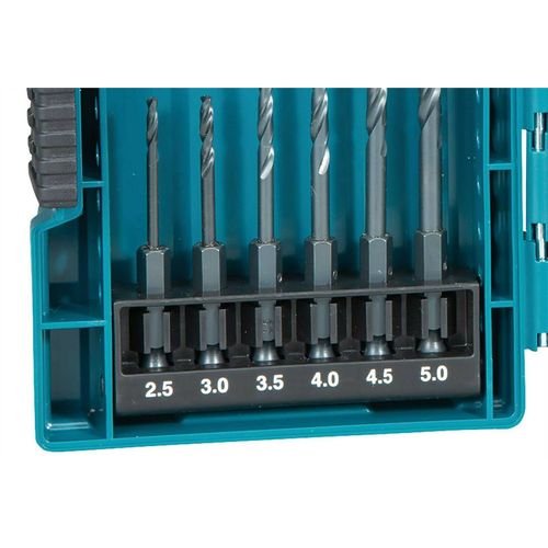 Makita E-06622 Impact Driver Bit Socket Drill Bit Set of 33 Hex Shaft 0.25 inches (6.35 mm) with Case