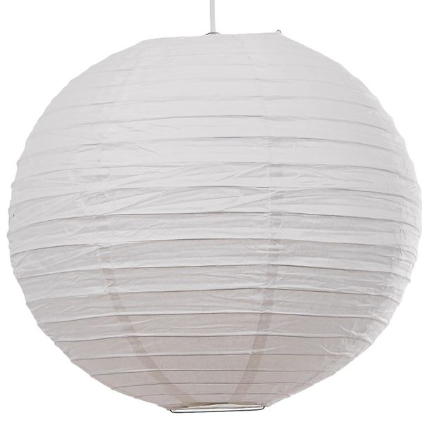 Quality White Regular Wire Paper Lantern Extra Light Shade Lampshade (30inch 75cm)