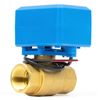 3/4" Brass Motorized Ball Valve - 2 Wire Auto Return, 9-36V AC/DC with 3 Indicator Lights, Normally Closed