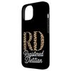 Leopard Print RD Registered Dietitian Case for iPhone 15