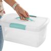 Sterilite 6 Pack Stackable Storage Bin, Latch Lid, Medium Nesting ShowOff, Clear