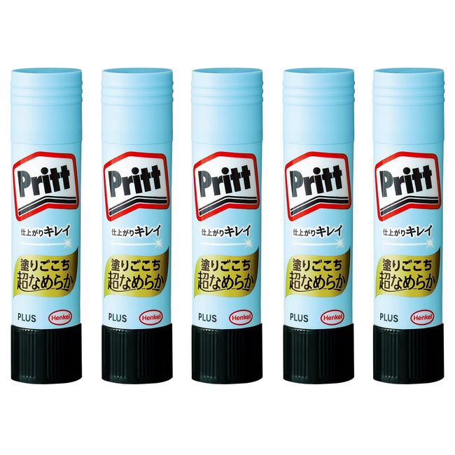 Plus Glue Stick NS-721-5P / 29-716 NS-721-5P Prett, Smooth Plit, Regular Size, Set of 5