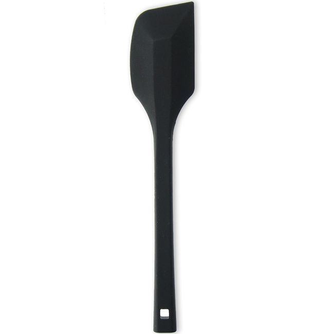 Nagao Tsubamesanjo Silicone Heat Resistant Rubber Spatula, Large, Black, One-Piece Mold, Cooking, Confectionery, Made in Japan