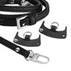 kowaku Adjustable Strap Without Punching Buckle Shoulder Bag Strap, StyleA Black