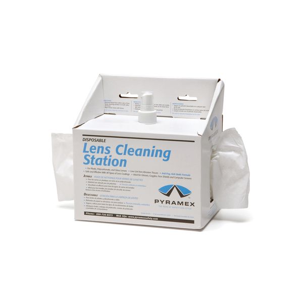 Pyramex Lens Cleaning Station With 8Oz Cleaning Solution 600 Tissues