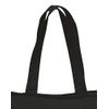 Heavy Canvas Large Tote Bag with Zippered Closure (Black)
