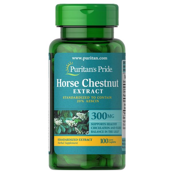 Puritan's Pride Horse Chestnut Standardized Extract 300 mg - 100 Caplets