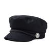 SUNTRADE Women's Baker Boy Wool Blend Newsboy Cap - Black