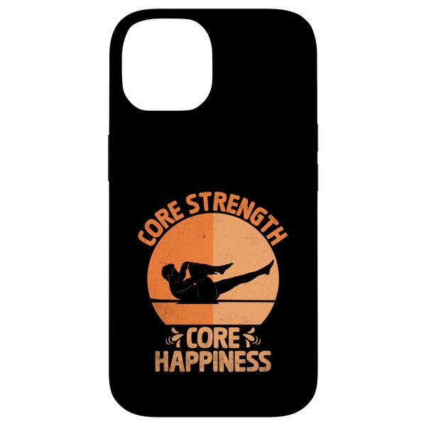 Hülle für iPhone 14 Core Strength Core Happiness Workout Übung Pilates