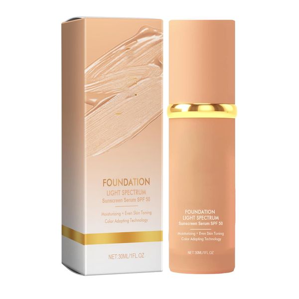 Foundation 4 in 1, Hydrating Medium Full Coverage Concealer with, SPF 50+,Waterproof & Longwearing(30 ML/1 Fl.oz, 1 Pcs)