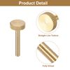 sourcing map M4x25mm Knurled Thumb Screws, 4pcs Flat Knurled Head Fully Threaded Brass Thumb Screws Bolts Grip Knobs Fasteners