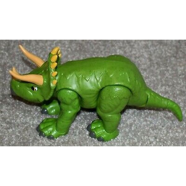 Fisher Price Dino Triceratops Green Dinosaur Toy Figure Imaginext Plastic