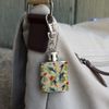 Macaws Parrots Jungle Rainforest Pattern Stainless Steel 1oz Mini Flask Key Chain