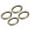 sourcing map Spring Oval Ring, 4Pcs 2.36 Inch Round Spring Snap Clip Trigger Spring Keyring Buckle for Bags Purses Keychain, Bronze