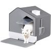 Extra Large Enclosed Cat Litter Box Pets Stain Resistant Anti-Splashing Odorless