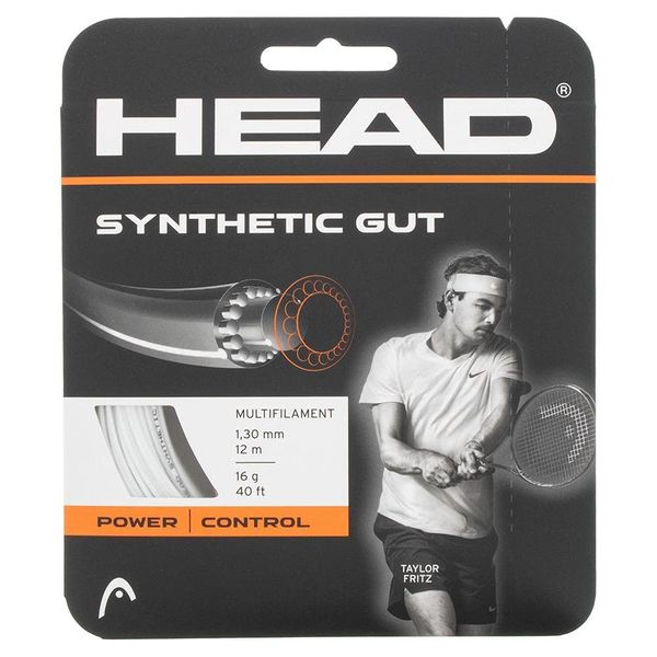 HEAD Synthetic Gut White Tennis String, 17g / 1.25mm (2 Sets)