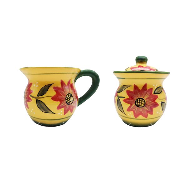 ACK Ceramic Cream and Sugar Set (Country Sunflower)